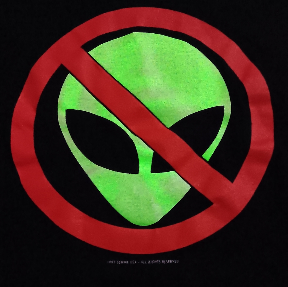 1997 Glow In The Dark Alien Shirt Vintage Single Line Stitch Tee Screen Stars
